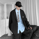 Wiaofellas Spring Men's Embroidery High Quality Suit Jackets Male School Uniform Fashion Blazers Black/grey Western-style Clothes