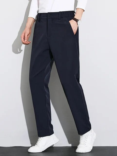 Wiaofellas New Autumn Casual Pants Men Outdoor Zip Pockets Stretched Nylon Golf Pant Big Size Straight Track Trousers Male Slacks 8XL