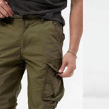 Wiaofellas Solid Elastic Mid Waist Baggy Pants Casual Men Clothing Big Pockets Sweatpants New Arrival Male Long Pants Trousers