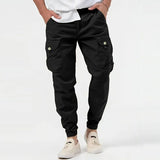 Wiaofellas Solid Elastic Mid Waist Baggy Pants Casual Men Clothing Big Pockets Sweatpants New Arrival Male Long Pants Trousers