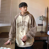 Wiaofellas Spring Autumn Raglan Sleeve Letter Printing Pullover Hoodie Casual Daily Fashion Unisex Couple Men Sports Coat Streetwear