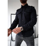 Wiaofellas New Autumn and Winter European and American Men's Wear Youth Casual Men's Shirts Fashion and Handsome Men's Wear