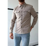 Wiaofellas New Autumn and Winter European and American Men's Wear Youth Casual Men's Shirts Fashion and Handsome Men's Wear