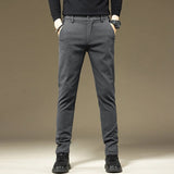 Wiaofellas Autumn New Men's Clothing Casual Pants Comfortable Straight Cotton Elastic Fashion Plaid Business Male Brand Trousers