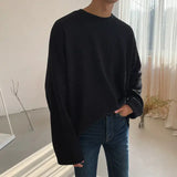 Wiaofellas Autumn Sweaters Men Pullover Fashion O-Neck Slim Sweater Knitwear Jumper Male  Solid Long Sleeve Knitted Pullover Tops G49