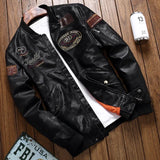 Wiaofellas Autumn Winter Youth Slim Korean Handsome Embroidery Patch Biker Motorcycle Leather Men Clothing Jacket for Men Luxury