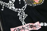 Wiaofellas Cactus Jack Graffiti Zipper Hooded Hoodies for Men Stranger Things Oversized Cardigan Fleece Sweatshirts Oversized Cotton Jacket
