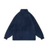 Wiaofellas Front Pocket Fleece Half Zipper Autumn Sweatshirts Men's and Women's Ropa Hombre Stand Y2k Baggy Sudaderas Windbreaker Hoodies