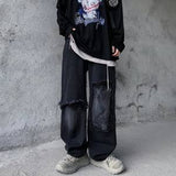 Wiaofellas Black Loose Jeans Men High Street Pants Fashion Retro Baggy Ulzzang Ripped Harajuku Summer Casual Hip Hop Pants Streetwear Male
