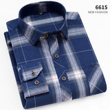 Wiaofellas Autumn New Casual Men's Flannel Plaid Shirt Brand Male Business Office Red Black Checkered Long Sleeve Shirts Clothes