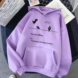 Wiaofellas Autumn New Harajuku Kpop Women's Retro Hoodie Dinosaur Long Sleeve Top Tee Fashion Casual Sports Shirt Ladies Clothing Hoodie
