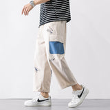 Wiaofellas Harajuku Anime Sweatpants Male Cargo Pants Baggy Streetwear Wide leg Oversize Pants Casual Sport Ankle-length Trousers