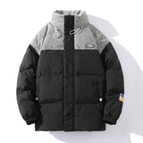 Wiaofellas Winter Men's Cotton-Padded Jackets Hip Hop Corduroy Stripe Coat Patchwork Bread Suit Cold Protection Loose Outwear Garment M-4XL