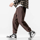 Wiaofellas Sweatpants men Korean version trend big fleece guard pants fleece harem pants casual warm trousers loose autumn winter women