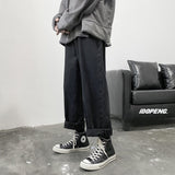 Wiaofellas Men Jeans Autumn Male Trousers Cozy Breathable Retro Loose All-match Korean Trendy Streetwear Students Ulzzang Chic Wide Leg 3XL