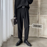 Wiaofellas Men's Western-style Trousers Male Loose Leisure Casual Pants Business Design Cotton Suit Pants Formal Trouser Suit Size M-2XL