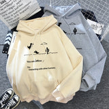 Wiaofellas Autumn New Harajuku Kpop Women's Retro Hoodie Dinosaur Long Sleeve Top Tee Fashion Casual Sports Shirt Ladies Clothing Hoodie