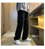 Men's Fashion Loose Jeans Straight Autumn New Woman Casual Jeans Mans Streetwear Korean Black Hip Hop Jeans Trouser