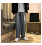 Men's Fashion Loose Jeans Straight Autumn New Woman Casual Jeans Mans Streetwear Korean Black Hip Hop Jeans Trouser