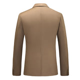 Wiaofellas-Dreiteiliger Männer Anzug Zweireiher Solide Business Formale Hochzeit Klassische  Slim Fit Smoking Weste Jacke Hosen
