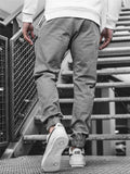 Wiaofellas  Men's Big Pocket Cargo Pants Trousers Casual Men Jogger Pants Fashion Stitching zipper Sportswear Cotton Fitness Sweatpants