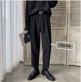 Wiaofellas Men's Western-style Trousers Male Loose Leisure Casual Pants Business Design Cotton Suit Pants Formal Trouser Suit Size M-2XL
