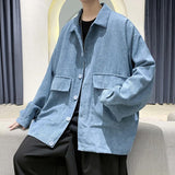 Wiaofellas Denim Jacket Men Coat Streetwear Hip Hop Bomber Jacket Streetwear Men's Jean Jacket Fashion Outwear Coats
