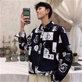 Wiaofellas Spring summer punk shirts unisex Japan long-sleeved floral shirt men's retro Hong Kong style beach loose sunscreen blouse jacket