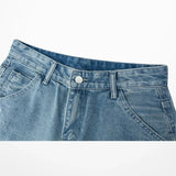 Wiaofellas Summer INS Five Point Sport Sanding Jean Shorts Men Tide Brand Short Pants Hip Hop High Street Oversize Wash Retro Men's Shorts