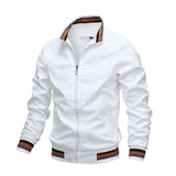 Wiaofellas Men's Jackets Casual Autumn Mens Solid Color Sports Jackets Slim Fit Business Coats Fashion Baseball Coats Mens Clothing