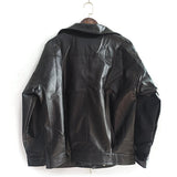 Wiaofellas/men's wear 2021 Autumn fashion new streetwear Black PU Leather oversize Jacket Loose Zipper Korean hip hop coat 9Y1188