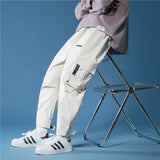 Wiaofellas New Men Cargo Pants Hip Hop Harem Multi-Pocket Korean Designer Sweatpants Streetwear Casual Cargo Joggers Men Plus Size