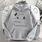 Wiaofellas Autumn New Harajuku Kpop Women's Retro Hoodie Dinosaur Long Sleeve Top Tee Fashion Casual Sports Shirt Ladies Clothing Hoodie