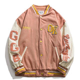 Wiaofellas new letter embroidered jackets coat women's street hip-hop stitching baseball uniform couple loose bomber jacket casual top
