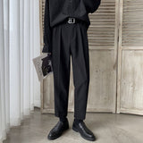 Wiaofellas Men's Western-style Trousers Male Loose Leisure Casual Pants Business Design Cotton Suit Pants Formal Trouser Suit Size M-2XL