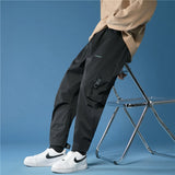 Wiaofellas New Men Cargo Pants Hip Hop Harem Multi-Pocket Korean Designer Sweatpants Streetwear Casual Cargo Joggers Men Plus Size