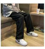 Men's Fashion Loose Jeans Straight Autumn New Woman Casual Jeans Mans Streetwear Korean Black Hip Hop Jeans Trouser