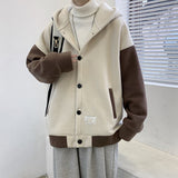 Wiaofellas Japan Korea Style Patchwork Fashion Hoodies Men Fleece Hooded Sweatshirts Coat Male Spring Autumn Student Casual Tops