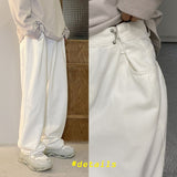 Wiaofellas Spring Wide-leg Jeans Men's Fashion Casual Retro Korean Jeans Men Streetwear Loose Hip-hop Straight Denim Trousers Mens Pants