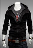 Wiaofellas Man zipper hooded fleece 4 colors SIZE M-4XL casual hooded hoodies streetwear tops