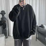 Wiaofellas Hoodies Sweatshirt Mens Black White Hip Hop Punk Pullover Streetwear Casual Fashion Clothes Mens Oversized Korean Harajuku