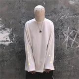 Wiaofellas White Cool Reflective Meteor Print T-Shirt Japan Harajuku T Shirt Autumn Long Sleeve Tops Clothes Black Hip Hop T Shirt Male