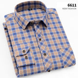 Wiaofellas Autumn New Casual Men's Flannel Plaid Shirt Brand Male Business Office Red Black Checkered Long Sleeve Shirts Clothes