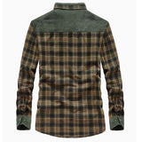 Wiaofellas Winter Shirt For Men Thick Warm Fleece Shirts Plaid Pure Cotton Mens Shirt Long Sleeves Camisa Masculina Plus Size M-3XL