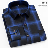Wiaofellas Autumn New Casual Men's Flannel Plaid Shirt Brand Male Business Office Red Black Checkered Long Sleeve Shirts Clothes