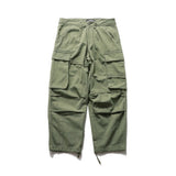 Wiaofellas Safari Style Multi Pocket Cargo Pants Men Loose Work Trousers Mens Streetwear Casual Pants