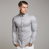 Wiaofellas Shirt Men's Summer Thin Section Non-iron Modal Shirt Men's Black Long-sleeved Business Career Trend 6 Colors