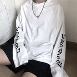 Wiaofellas Cool Harajuku Ins Tshirt Hip Hop T-shirts Men Women Casual Korean T Shirt Long Sleeve Loose Tshirt Streetwear Autumn Tops Male