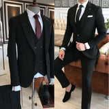 Wiaofellas Costume Homme 3 Pieces New Arrival Men Suits  Slim Fit Peak Lapel One Button Tailor Made Man Suit Blazer (Jacket+Pants+Vest）