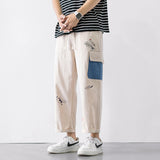 Wiaofellas Harajuku Anime Sweatpants Male Cargo Pants Baggy Streetwear Wide leg Oversize Pants Casual Sport Ankle-length Trousers